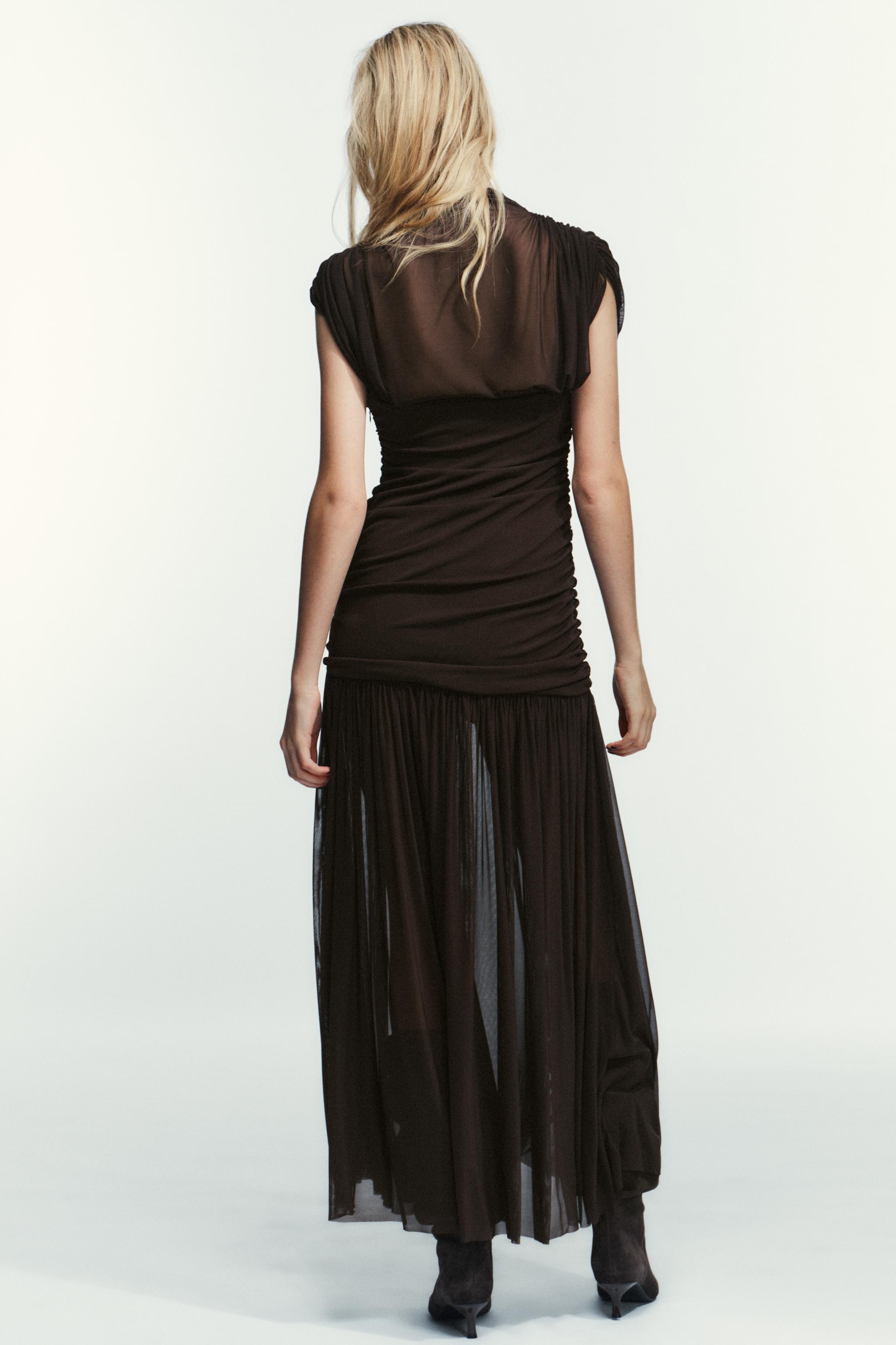 ROBE MI-LONGUE DRAPÉE BIMATIÈRE